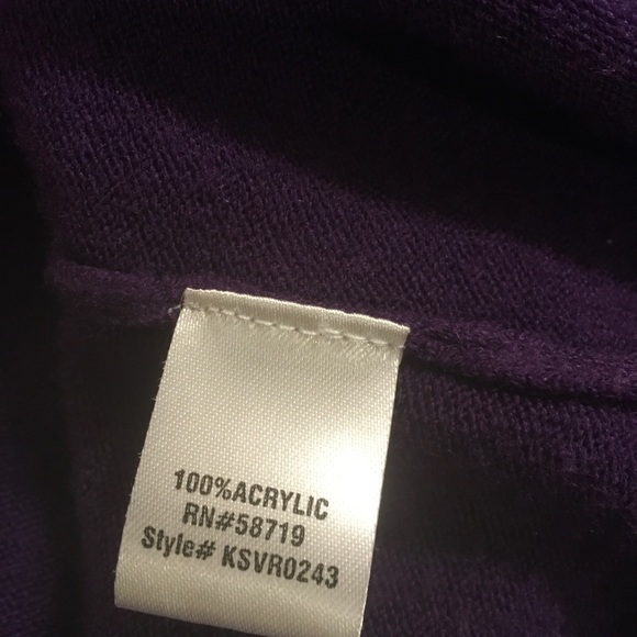 Choices Purple Fringe Cardigan MP FREE SHIP - Picture 6 of 6